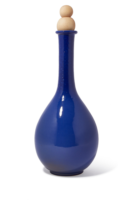 Ceramic Vase With Wooden Lid